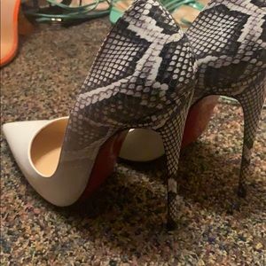 Christian Louboutin So Kates B/W ombré snakeprint